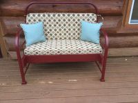 Bed Frame Transformed With New Sunbrella Cushions