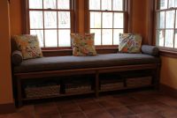 New Window Seat with Cushion and Bolsters