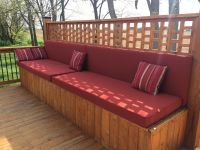 Custom Sunbrella Deck Bench Cushions