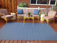 Wrought Iron Patio Set With New Sunbrella Cushions