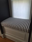 Sunbrella Stripe Cushion for Indoor Window Seat