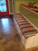 Homemade Entry Bench With New Sunbrella Cushion