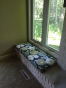 Custom Robert Allen Floral Window Seat Cushion