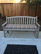 New Striped Outdoor Bench Cushion