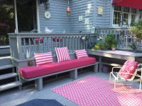Thick Sunbrella Hot Pink Deck Bench Cushion