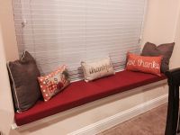 Red Robert Allen Bay Window Seat Cushion