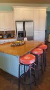 Round Coastal Style Kitchen Bar Stool Cushions