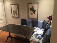 Blue Floral Banquette Cushions
