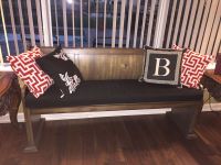 Black Custom Bench Cushion
