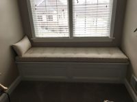 Sunbrella Window Seat Cushion With Button Tufting