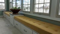 Thick Sunroom Bench Cushions With Button Tufting