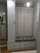 Grey Coral Cushion for Closet Window Seat