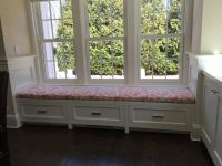 Window Seat Cushion with Seaweed Motif