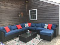 Sunbrella Sapphire Blue Deep Seat Sofa Cushions