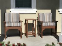 Front Porch Chairs Cushions in Sunbrella Stripes