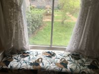 Memorial Garden View From My Window Seat Cushion
