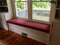 window seat cushion for custom built cabinet