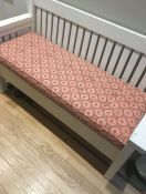 Custom Red Bench Cushion in Robert Allen