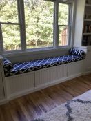 Custom Window Seat Bench Cushion and Pillows
