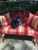 Sunbrella Stripe Cushion For My Iron Bench