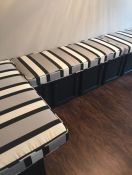 Custom Striped Kitchen Bench Cushions