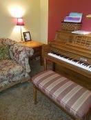 Custom Sunbrella Piano Bench Cushion