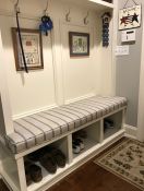 Custom-Shape Mud Room Bench Cushion in Sunbrella