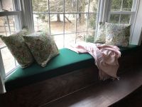 Sunbrella Canvas Forest Green Window Seat Cushion