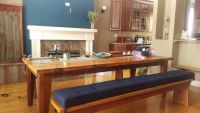 Sunbrella Navy Dining Bench Cushions