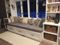 Gray Window Bench Cushions