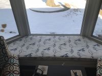 Bay Window Cushion with Premier Prints Bird Print