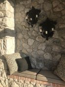 Outdoor Cushions and Pillows for Stone Entryway