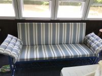 Our "New" Old Porch Glider with Custom Cushions