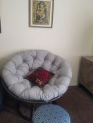 Custom Papasan and Ottoman Cushions
