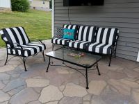 Black and White Deep Seating Cushions