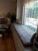 Fresh and Wild Zebra Print Window Seat Cushion