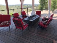 Sunbrella Jockey Red Deck Chair Cushions