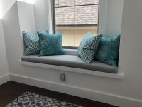 Gray Custom Window Seat Cushion
