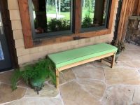 Green Sunbrella Bench Cushion