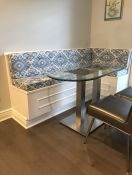 Blue Ikat Breakfast Nook Cushions