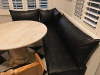 Black Breakfast Nook Cushions