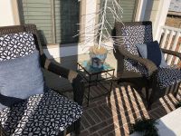 New Custom Sunbrella Chair Cushions and Pillows