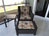 Outdoor Chair and Ottoman Cushions