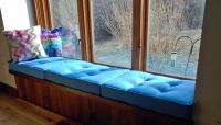 Button Tufted Window Seat Cushions
