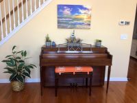 Orange Crab Piano Bench Cushion