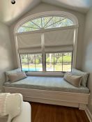 Window Seat Cushion with Matching Lumbar Pillows